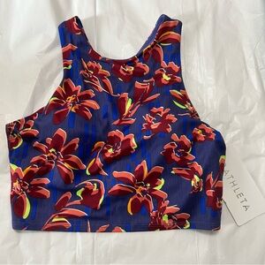 Athleta Conscious Crop Floral Printed Sports Bra Size Small